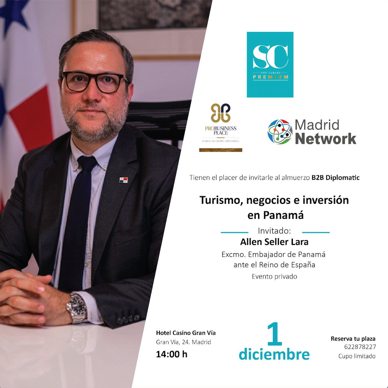 Gráfica Almuerzo embajador Panamá