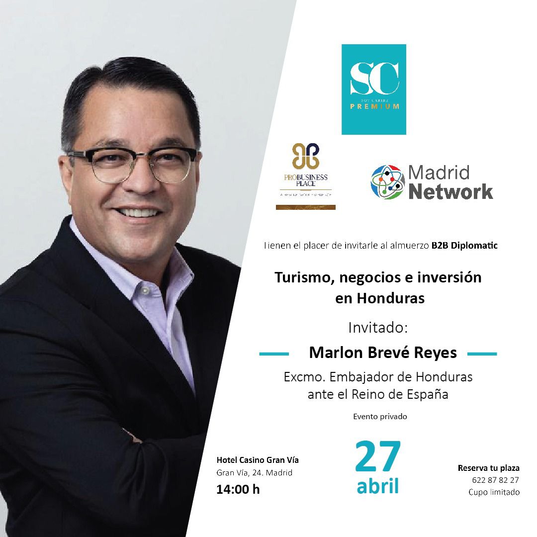 Almuerzo diplomático con Marlon Brevé Reyes, embajador de Honduras