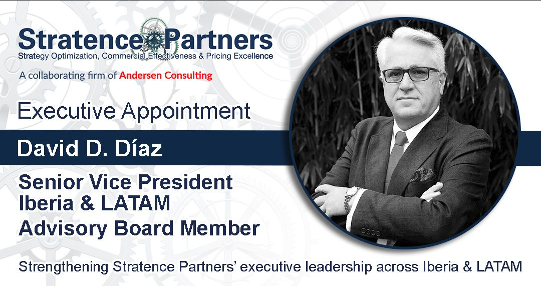 Nuestro Secretario Tesorero y Cofundador, David Díaz, ha sido nombrado Senior Vice President Iberia & LATAM y Advisory Board Member de Stratence Partners